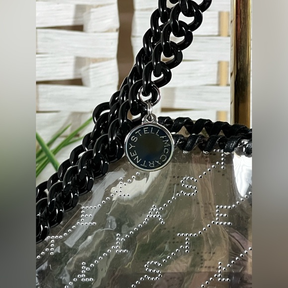 Stella Mccartney Falabella Mini Monogram Tote Bag in Black PVC-FREE SHIPPING - Picture 3 of 16